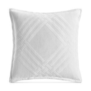 Hotel Collection White Locked Geo Cotton Euro Square Sham 26 x 26